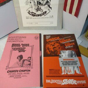 Lot of 3 Vintage Movie Films Advertising Manuals Booklets Publicity Promotions